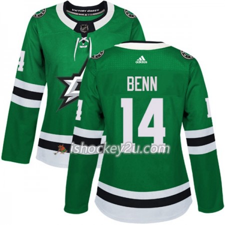 Dame NHL Dallas Stars Trøje Jamie Benn 14 Adidas 2017-2018 Gul Grøn Authentic
